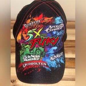 Busch Gardens “5X The Fury” Roller Coaster Baseball Cap – Adjustable